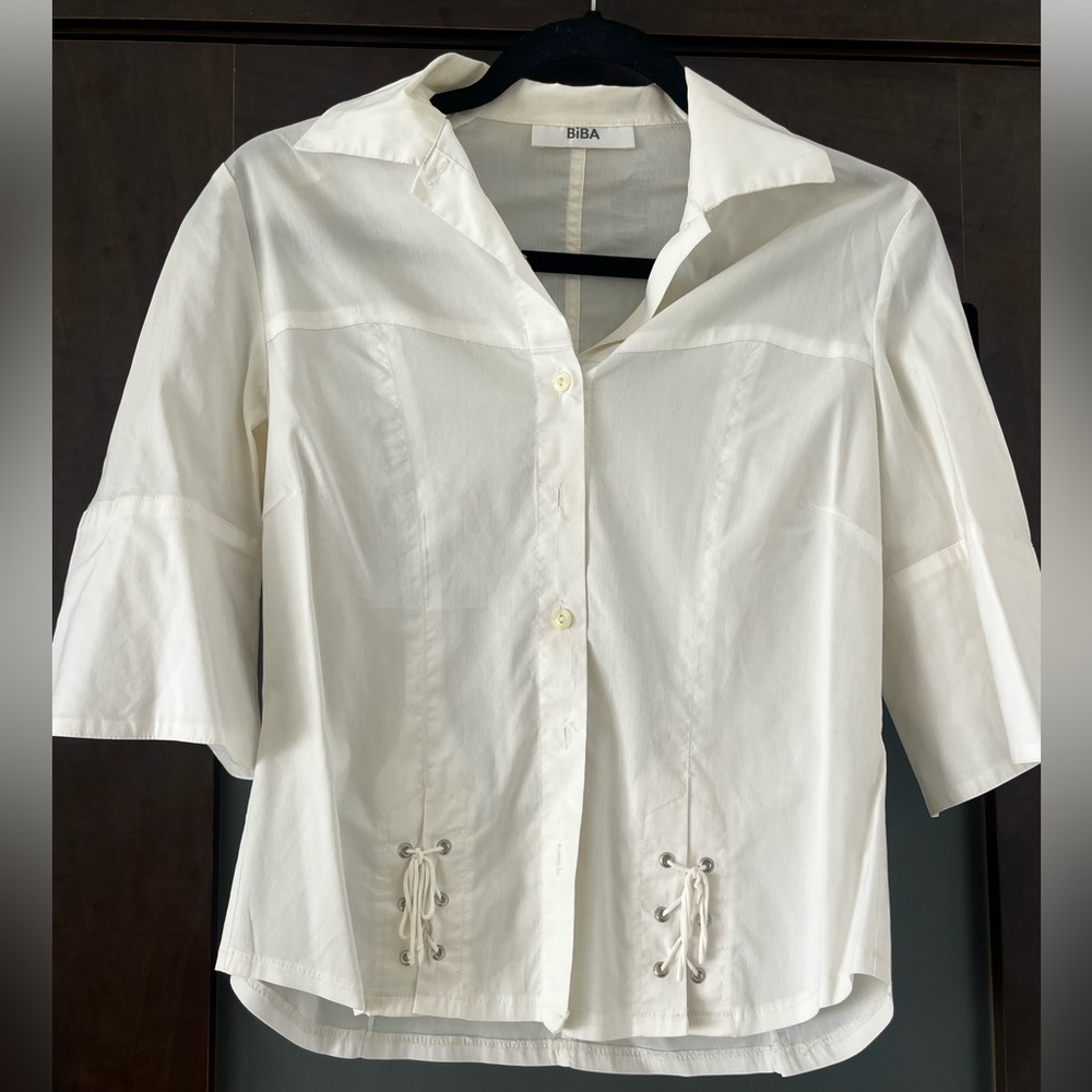Biba Cream Button Down Shirt